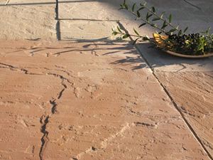 Tuintegels van Modak met decoratieve schaal, bessen en takken