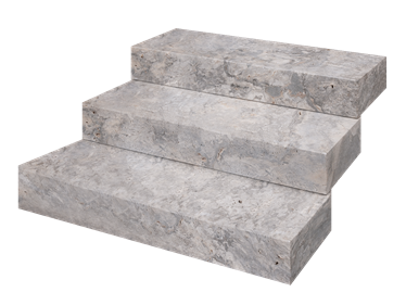 Muurblokken Travertin Zilver belicht