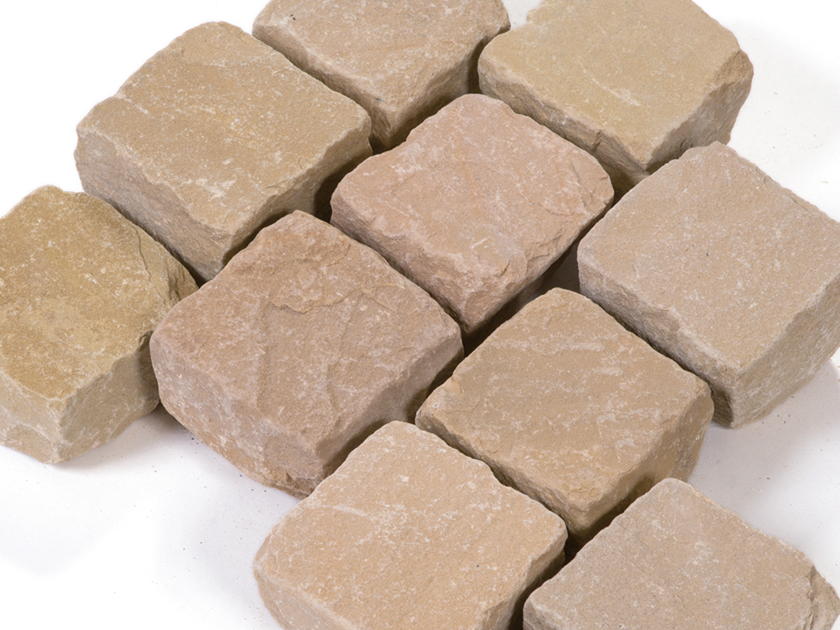 Zandstenen bestrating Miak 10x10x8 cm