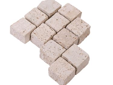 Bestrating Travertin Medium Select belicht