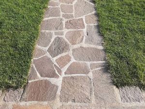 Veelhoekige platen Porfier Porfier Terra met gazon