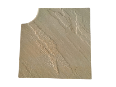 Gele munt zwembad hoek