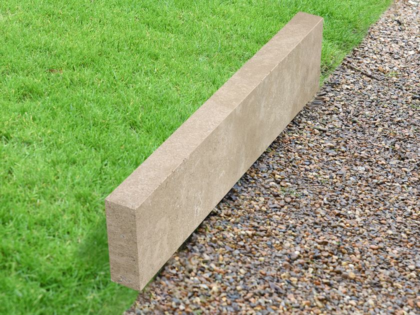 Kalksteen Camino Zand Gazonrand met gazon en grind_uitsnede_banner