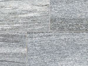 Close-up van grijze Urban Grey Line granieten platen