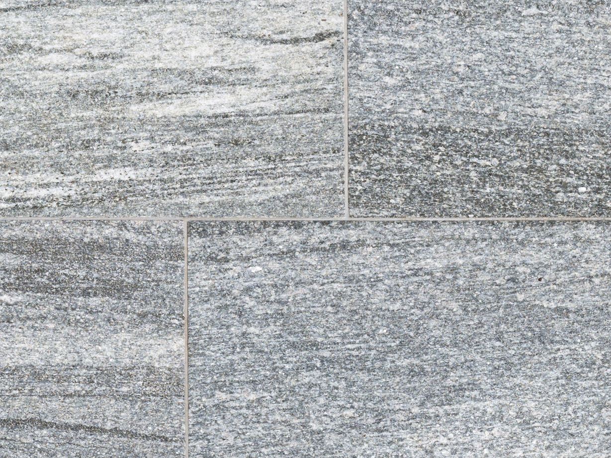 Close-up van grijze Urban Grey Line granieten platen