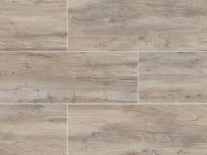 Bovenaanzicht van Canada Lake panelen met houteffect in grijsbruine nuances