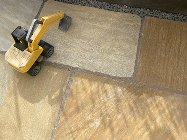 Kwartsiet terrasplaat graafmachine1