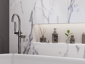 PerlaBiancaintBriljantWit Badkamer Close-up Groot