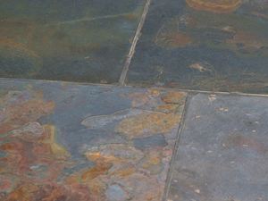 Detail: Close-up van Peacock leisteen tegels