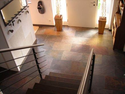 Klantenfoto: Peacock Multi Colour tegels, gelegd in de entree/hal