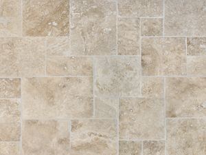 Travertin Ivory Cream tegels van bovenaf