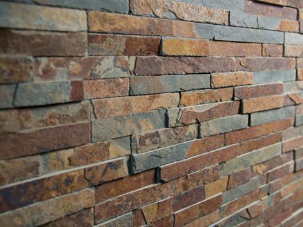 Zijdelingse steun voor gevelsteen leisteen Peacock Multicolour