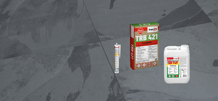 Accessoires op gelegde leisteen tegels