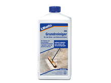 Een fles basisreiniger voor het onderhoud van tegels