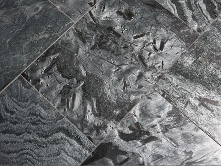 Silver Grey tegels, zijmontage