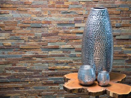 Vazen voor de muur met leisteen Peacock Multicolour