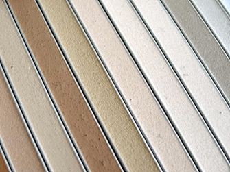 Verschillende voegkleuren naast elkaar getoond