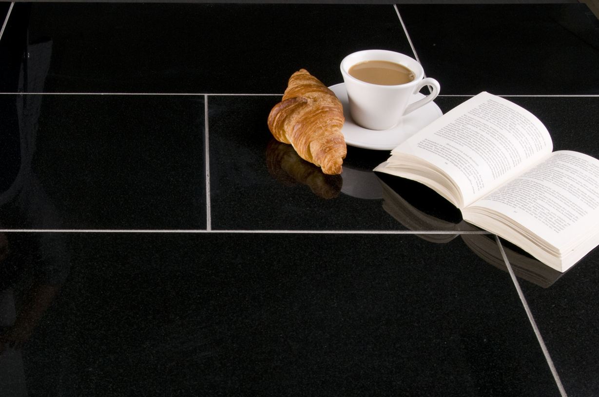 Zwarte granieten tegels Nero Assoluto