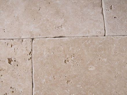 Close-up van travertin platen Medium
