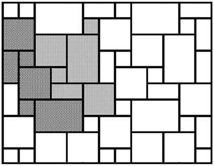 Grafiek van het Rmischer bond legpatroon
