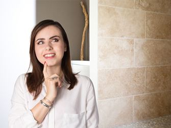 Pauline met een vraagteken op haar gezicht